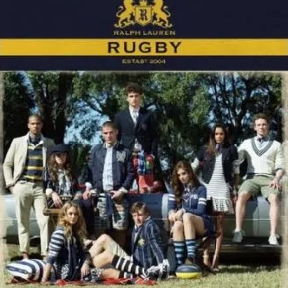 SOLD VTG Polo Ralph Lauren Big Crest Jockey RL Colorblock Rugby Long Sleeve XL - Picture 11 of 12